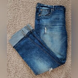 Underground Soul Women’s / Junior’s Tomboy Cuffed Denim Jeans